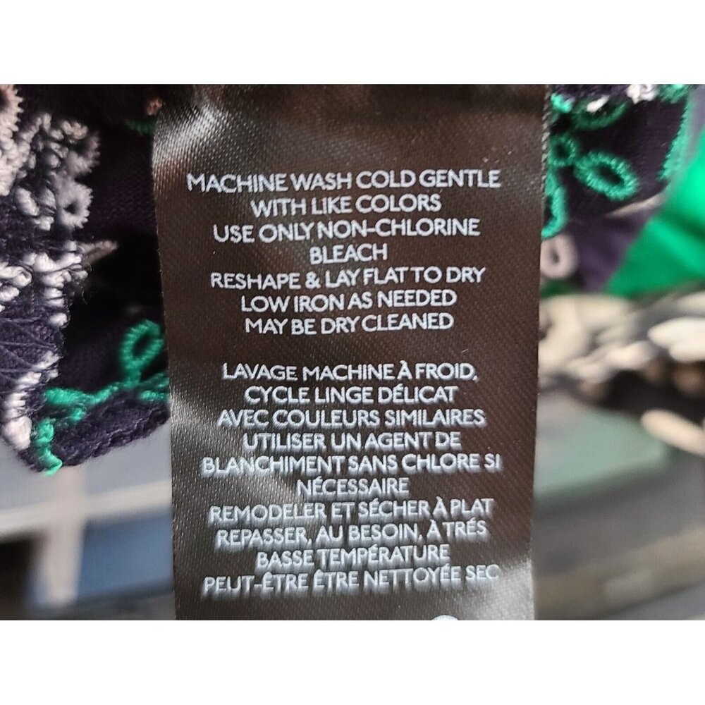 Anthropologie MAEVE Cammie Embroidered Peplum Top L Navy Green V Neck Boho NWT - Picture 9 of 12